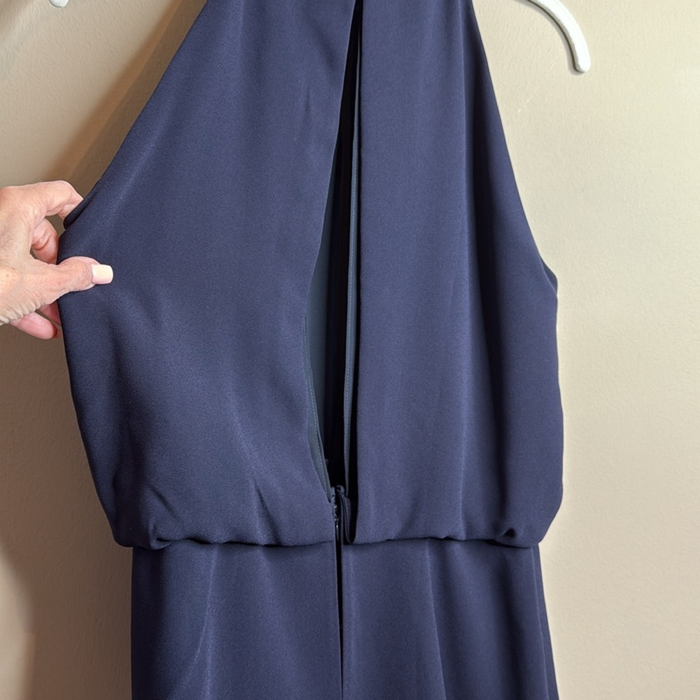 Intermix Versailles Combo Mock Neck Cutout Peplum size M - Picture 7 of 9